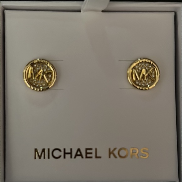 Michael Kors gold earrings. - Picture 7 of 7